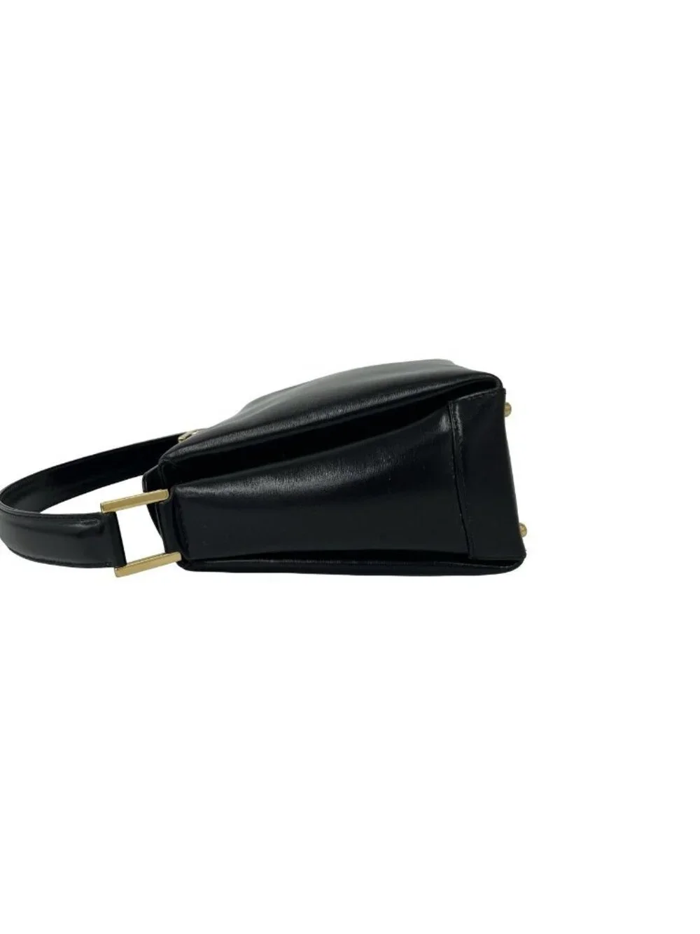 Gucci Vintage Logo Leather Handbag Mini Tote Black